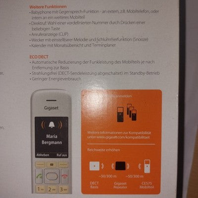 Gigaset CE575A WieNEU Schnurlostelefon Akku silber Anrufbeantworter Farbdisplay