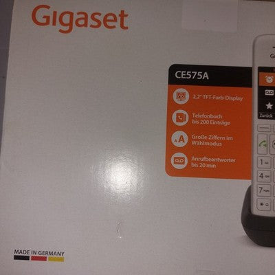 Gigaset CE575A WieNEU Schnurlostelefon Akku silber Anrufbeantworter Farbdisplay