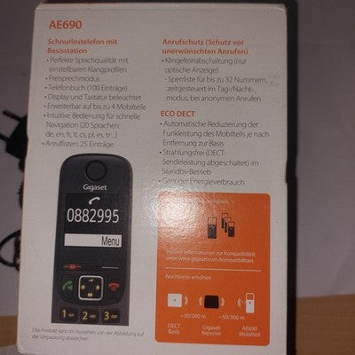 GIGASET AE690 wie NEU Schnurloses Telefon Basisstation Ladestation Akkus DECT