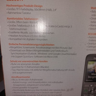 Gigaset CL660A +Box 200 wieNEU Akku anthrazit SchnurlosTelefon DECT Farbdisplay