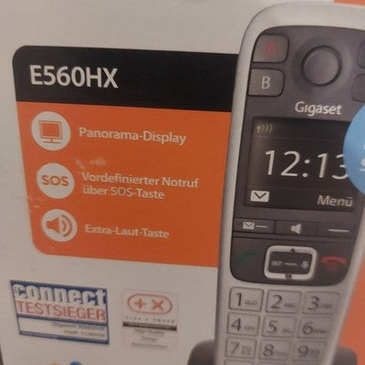 Gigaset E560HX wie NEU Analog/DECT Akku Mobilteil Ladeschale Schnurlos Telefon
