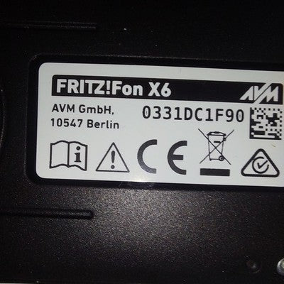 FRITZ!Fon X6 schwarz +Akkus DECT-Komforttelefon klares Farbdisplay HD-Telefonie