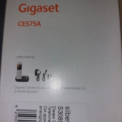 Gigaset CE575A WieNEU Schnurlostelefon Akku silber Anrufbeantworter Farbdisplay