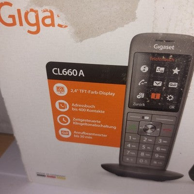 Gigaset CL660A +Box 200 wieNEU Akku anthrazit SchnurlosTelefon DECT Farbdisplay