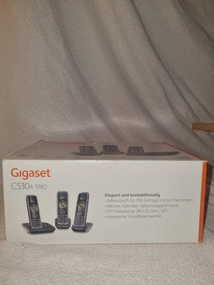 Gigaset C530A Trio SchnurlosTelefon 3 DECT Mobilteile Anrufbeantworter AkkusKabe