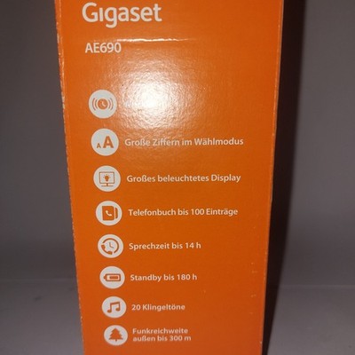 Gigaset AE690 NEU Schurloses Telefon +Basisstation Freisprech DECT leuchttasten