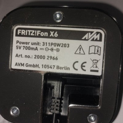 FRITZ!Fon X6 schwarz +Akkus DECT-Komforttelefon klares Farbdisplay HD-Telefonie