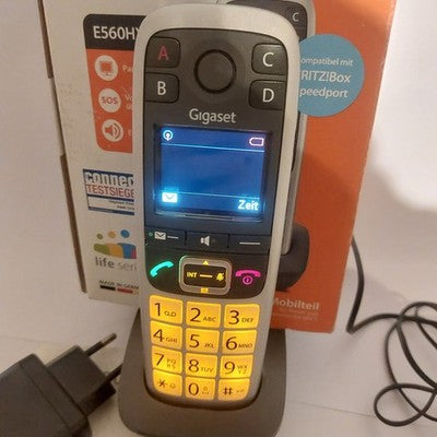 Gigaset E560HX wie NEU Analog/DECT Akku Mobilteil Ladeschale Schnurlos Telefon
