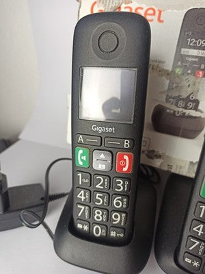 Gigaset E290 Duo wie NEU 2 Telefone Basis Ladeschale Netzteile DECT Telefon OVP