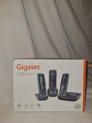 Gigaset C530A Trio SchnurlosTelefon 3 DECT Mobilteile Anrufbeantworter AkkusKabe