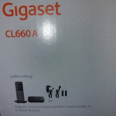 Gigaset CL660A +Box 200 wieNEU Akku anthrazit SchnurlosTelefon DECT Farbdisplay