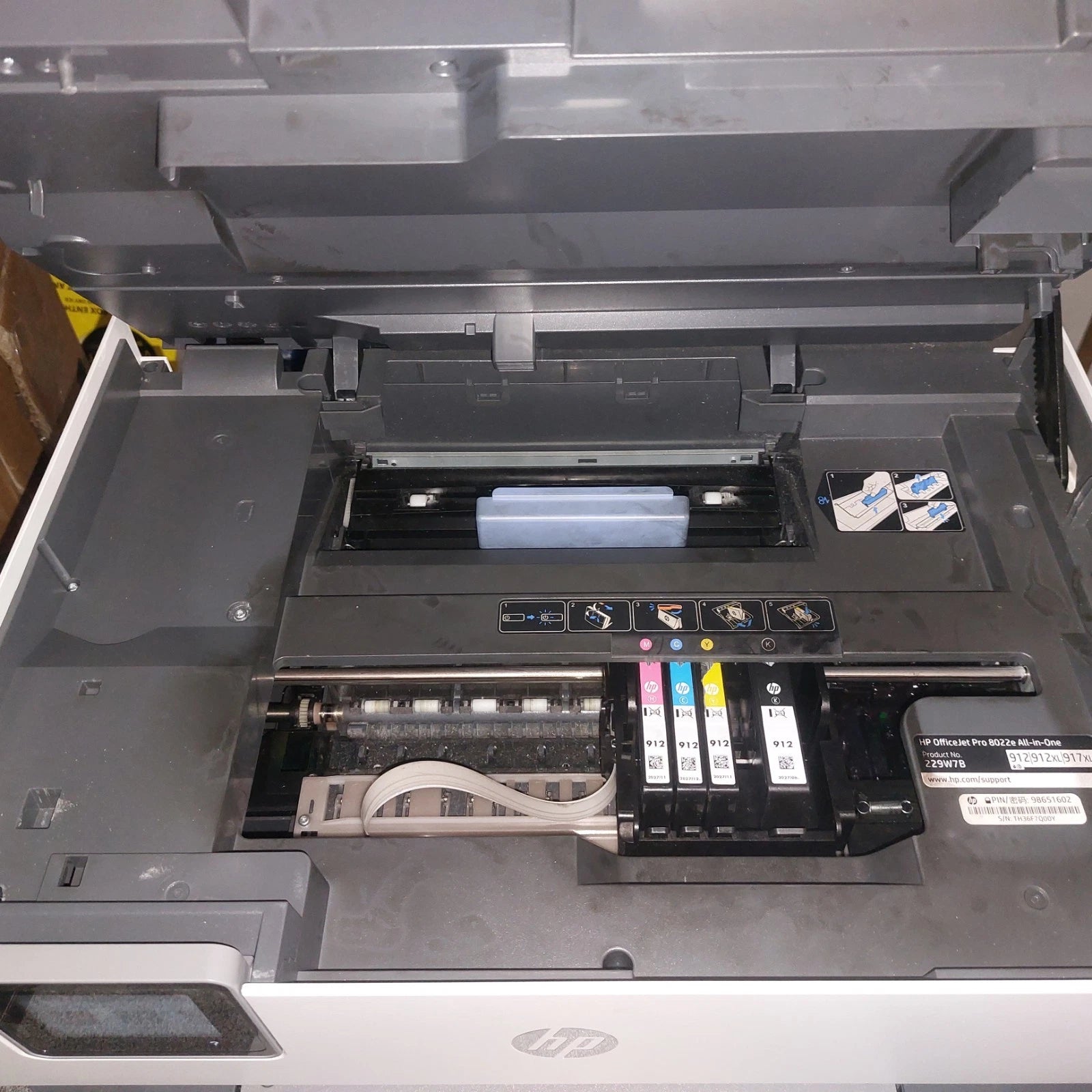 HP OfficeJet Pro 8022e Drucker Fax Duplex USB Scanner WLAN kopierer MitrestTinte