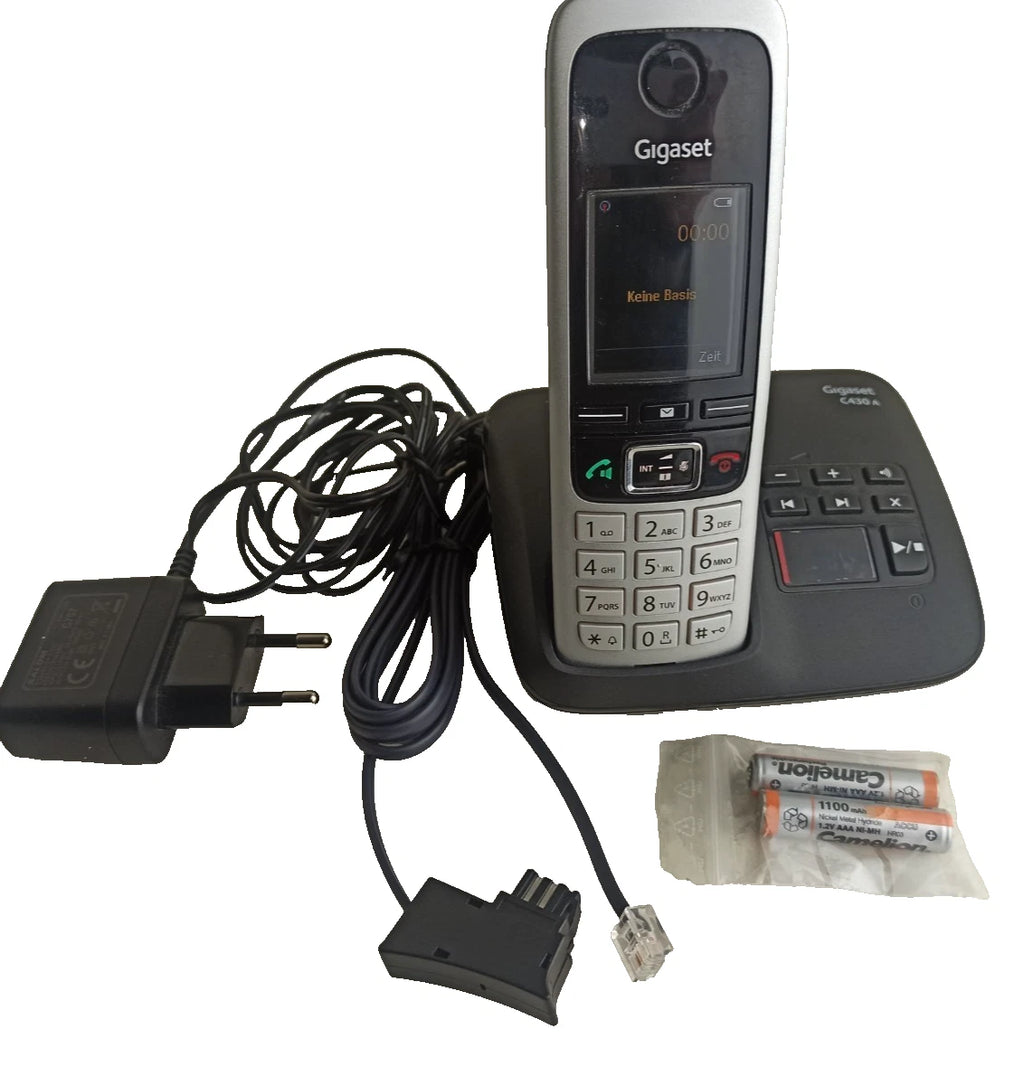 Gigaset C430A Schnurlos Telefon DECT Anrufbeantworter Akkus Kabel vollständig
